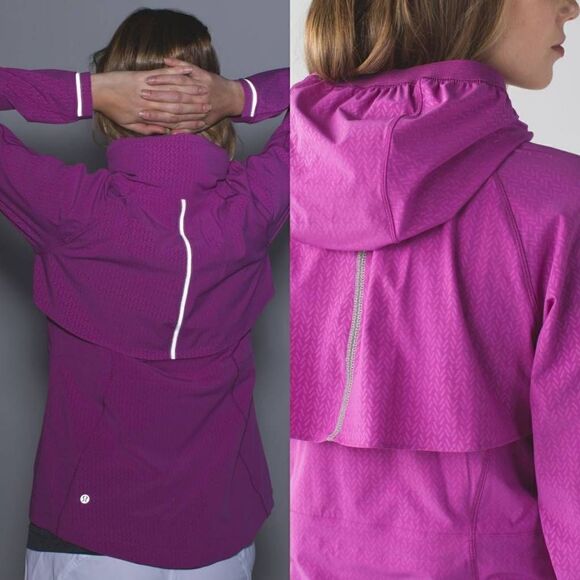 Lululemon Go The Distance Jacket, Biggie Washi Weave Embossed Ultra Violet 6 - Picture 3 of 12